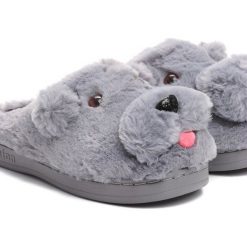 Szare Kapcie Grizzly Bear. Szare kapcie dziewczęce marki Born2be, z materiału. Za 49,99 zł.