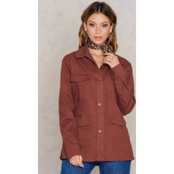 Bomberki damskie: NA-KD Kurtka Cotton Shirt – Red