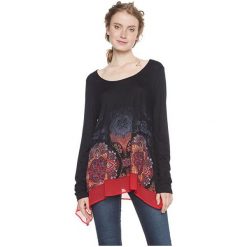 Desigual Koszulka T-Shirt Olga Negro 18wwtkbu 2000 (Rozmiar S). Czarne koszulki damskie marki Desigual, s, bez wzorów, bez kołnierzyka, bez rękawów. W wyprzedaży za 134,00 zł.