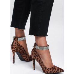 Panterkowe Szpilki Mya. Szpilki Renee, bez wzorów, glamour, ze szpiczastym noskiem, na wysokim obcasie, na obcasie, na zamek. Za 89,99 zł.