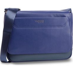 Torba na laptopa TRUSSARDI JEANS - Business Affair Messanger 71B00114 Navy/Bluette. Niebieskie torby męskie skórzane Trussardi Jeans, bez wzorów, z jeansu. Za 599,00 zł.