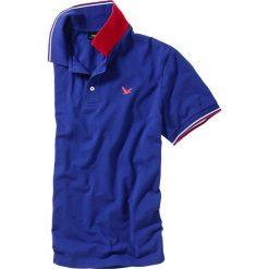 Shirt polo z bawełny pique bonprix błękit królewski. Niebieskie koszulki męskie bonprix, xl, bez wzorów, z bawełny, bez rękawów. Za 37,99 zł.