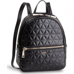 Plecak GUESS - HWSG71 81320 BLA. Czarne plecaki damskie Guess, z aplikacjami, ze skóry ekologicznej, eleganckie. Za 559,00 zł.
