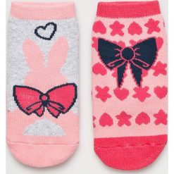 Blukids - Skarpetki dziecięce (2-pack). Różowe skarpetki dziewczęce Blukids, bez wzorów, z elastanu. W wyprzedaży za 14,90 zł.