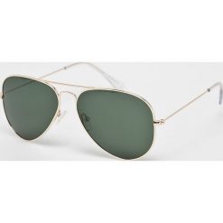 Answear - Okulary. Żółte okulary przeciwsłoneczne damskie ANSWEAR. W wyprzedaży za 44,90 zł.