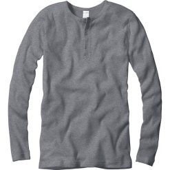 Męski prążkowany T-shirt z długimi rękawami CECEBA. Podkoszulki męskie Ceceba, m, bez wzorów, z bawełny, bez kołnierzyka, z długim rękawem, długie. Za 82,99 zł.