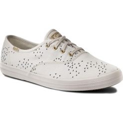 Tenisówki KEDS - Ch Mini Bird WF566421 Cream/Navy. Białe półbuty damskie Keds, bez wzorów, z gumy, bez zapięcia. W wyprzedaży za 189,00 zł.