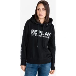 Replay Bluza Czarny. Czarne bluzy damskie Replay, xs, z nadrukiem, z bawełny, bez rękawów, bez kaptura. Za 516,95 zł.