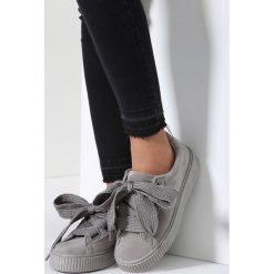 Szare Creepersy Fast Step. Szare półbuty damskie vices, bez wzorów, bez obcasa, na platformie, na sznurówki. Za 39,99 zł.