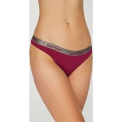 Calvin Klein Underwear - Stringi. Niebieskie majtki damskie Calvin Klein Underwear, m, z elastanu. W wyprzedaży za 59,90 zł.
