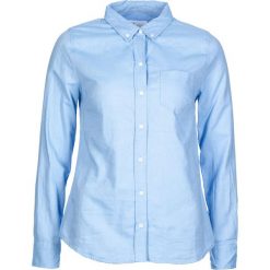 Bluzka w kolorze błękitnym. Niebieskie bluzki damskie Gap Women, m, bez wzorów, z bawełny, button down, bez rękawów. W wyprzedaży za 87,95 zł.