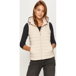 Tommy Hilfiger - Bezrękawnik puchowy. Białe kurtki damskie TOMMY HILFIGER, s, bez wzorów, z materiału. Za 649,90 zł.