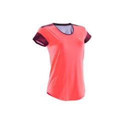 Koszulka fitness kardio krótki rękaw 500 damska. Różowe t-shirty damskie marki DOMYOS, z elastanu, z krótkim rękawem. W wyprzedaży za 29,99 zł.