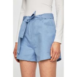 Glamorous - Szorty. Niebieskie szorty damskie Glamorous, s, bez wzorów, z bawełny, casualowe, z podwyższonym stanem. W wyprzedaży za 99,90 zł.
