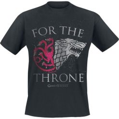 Gra o Tron Stark & Targaryen - For The Throne T-Shirt czarny. Czarne t-shirty męskie marki Gra o Tron, xl, bez wzorów, bez kołnierzyka. Za 89,90 zł.