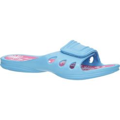 Niebieskie klapki American A086-170605-2W. Niebieskie klapki damskie marki American, bez wzorów, bez obcasa. Za 29,99 zł.