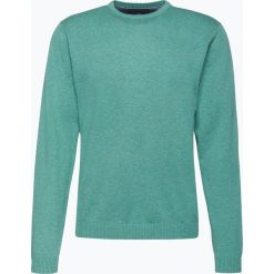 Swetry klasyczne męskie: Finshley & Harding – Sweter męski – Pima-Cotton/Kaszmir, zielony