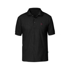 Fjällräven Crowley Pique Shirt, Czarny | 550 | L. Czarne koszulki męskie Fjällräven, m, bez wzorów, klasyczne, polo, z krótkim rękawem, krótkie. Za 462,12 zł.