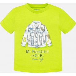 Mayoral - T-shirt dziecięcy 68-98 cm. Żółte t-shirty męskie marki Mayoral, z aplikacjami, z elastanu, z okrągłym kołnierzem. Za 54,90 zł.