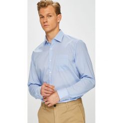 Pierre Cardin - Koszula. Niebieskie koszule męskie Pierre Cardin, m, bez wzorów, z bawełny, eleganckie, z włoskim kołnierzykiem, z długim rękawem. W wyprzedaży za 179,90 zł.