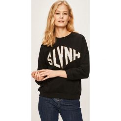 Silvian Heach - Bluza. Czarne bluzy damskie Silvian Heach, s, z aplikacjami, z bawełny, bez rękawów, bez kaptura. W wyprzedaży za 129,90 zł.