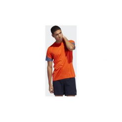 T-shirty z krótkim rękawem adidas 25/7 Rise Up N Run Parley Tee. Pomarańczowe t-shirty męskie Adidas, s, bez wzorów, bez kołnierzyka, krótkie. Za 169,00 zł.