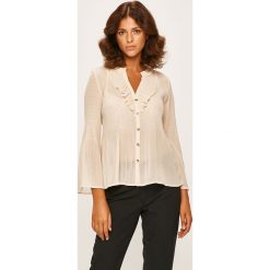 Pepe Jeans - Koszula Senia. Brązowe bluzki damskie Pepe Jeans, na co dzień, s, bez wzorów, z poliesteru, casualowe, bez kołnierzyka, z długim rękawem. W wyprzedaży za 239,90 zł.