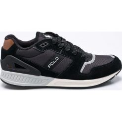 Polo Ralph Lauren - Buty Train 100. Czarne buty sportowe męskie marki Polo Ralph Lauren, ze skóry, na sznurówki. Za 499,90 zł.