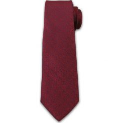 Krawat Męski z Drobnym Wzorkiem - Chattier- 6,7 cm - Czerwień KRCH1025. Czerwone krawaty męskie Chattier, bez wzorów, z tkaniny, eleganckie. Za 39,00 zł.