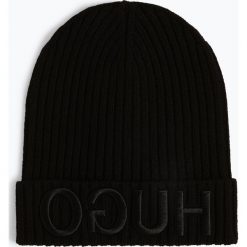 HUGO - Wełniana czapka – Unisex-X537, czarny. Czarne czapki męskie marki HUGO, z wełny. Za 249,99 zł.