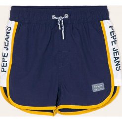 Pepe Jeans - Szorty kąpielowe dziecięce Filio 128-178/180 cm. Zielone spodenki chłopięce Pepe Jeans, z nadrukiem, z elastanu. W wyprzedaży za 69,90 zł.