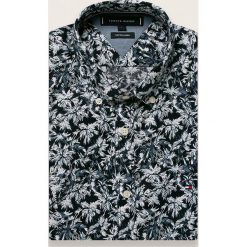 Tommy Hilfiger - Koszula. Niebieskie koszule męskie TOMMY HILFIGER, m, bez wzorów, z bawełny, casualowe, button down, z krótkim rękawem. W wyprzedaży za 259,90 zł.