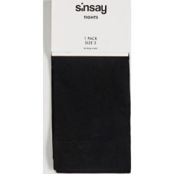 Jednolite rajstopy - Czarny. Czarne rajstopy damskie Sinsay, w jednolite wzory. Za 12,99 zł.
