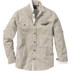 Koszule męskie: Koszula z długim rękawem Regular Fit bonprix zielony khaki melanż