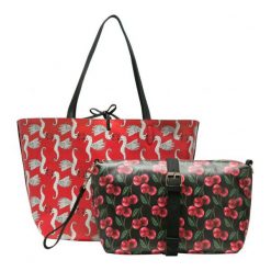 Desigual Torebka Damska Wielokolorowy Lola Patch Capri. Różowe torebki klasyczne damskie Desigual, bez wzorów, bez dodatków. W wyprzedaży za 255,00 zł.