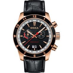 RABAT ZEGAREK DOXA Grancircuit 140.90.101.01. Czarne zegarki męskie marki DOXA, ze stali. W wyprzedaży za 1690,00 zł.