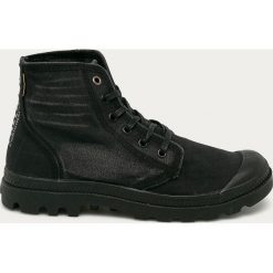 Palladium - Trampki. Czarne trampki męskie Palladium, bez wzorów, z materiału, na sznurówki. Za 429,90 zł.