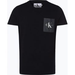 Calvin Klein Jeans - T-shirt męski, niebieski. Niebieskie t-shirty męskie Calvin Klein Jeans, s, z nadrukiem, z bawełny, z kontrastowym kołnierzykiem. Za 129,95 zł.