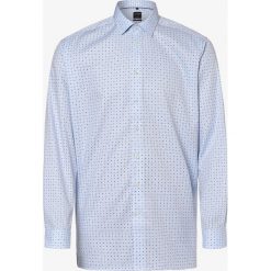 OLYMP Luxor modern Fit - Koszula męska niewymagająca prasowania z bardzo długim rękawem, niebieski. Niebieskie koszule męskie OLYMP Luxor modern Fit, s, bez wzorów, z bawełny, bez kołnierzyka, z długim rękawem. Za 249,95 zł.