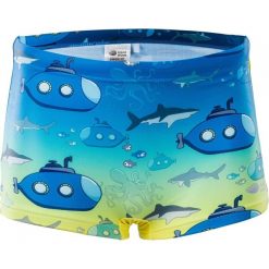 Kąpielówki chłopięce: AQUAWAVE Kąpielówki juniorskie Submarine Kids Tile Blue Gradient/ Submarine Print r. 98