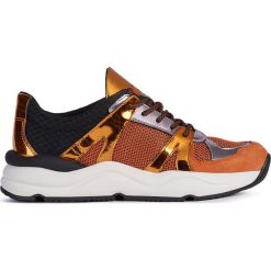 Geox - Buty. Niebieskie buty sportowe damskie Geox, bez wzorów, ze skóry, sportowe. Za 539,90 zł.