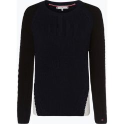 Tommy Hilfiger - Sweter damski, niebieski. Niebieskie swetry damskie TOMMY HILFIGER, s, bez wzorów, bez rękawów, bez kaptura. Za 499,95 zł.