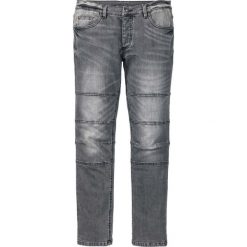 Dżinsy ze stretchem Skinny Fit Straight bonprix szary "used". Szare jeansy męskie bonprix, m, bez wzorów. Za 99,99 zł.