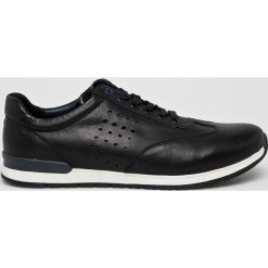 Wojas - Buty. Czarne buty sportowe męskie Wojas, ze skóry, na sznurówki. W wyprzedaży za 249,90 zł.