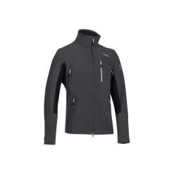 Kurtka jeździecka Softshell 500 męska. Szare kurtki męskie FOUGANZA, m, bez wzorów, z elastanu, bez kaptura. Za 249,99 zł.