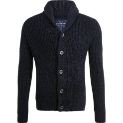 Swetry rozpinane męskie: Superdry JACOB SHAWL Kardigan navy/black twist