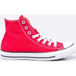 Converse - Trampki. Czerwone trampki i tenisówki damskie Converse, bez wzorów, z materiału, na sznurówki. W wyprzedaży za 239,90 zł.