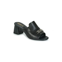 Klapki Geox D SEYLA SANDAL MID. Czarne klapki damskie Geox, bez wzorów, bez obcasa. Za 377,30 zł.