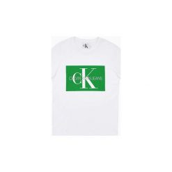 T-shirty z krótkim rękawem Calvin Klein Jeans J30J307843 MONOG.BOX LOGO. Białe t-shirty męskie Calvin Klein Jeans, s, bez wzorów, z jeansu, bez kołnierzyka, krótkie. Za 158,52 zł.