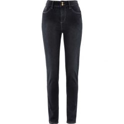 Dżinsy "Power-stretch-push-up", wysoka talia bonprix czarny "stone used". Czarne jeansy damskie bonprix. Za 109,99 zł.